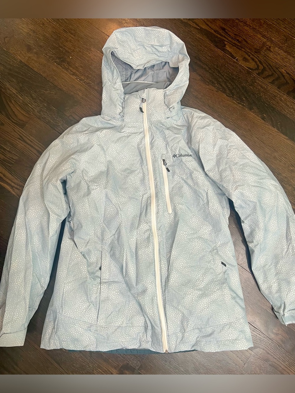Columbia Omni Heat Interchange Hooded Ski Jacket Light Blue Women’s L